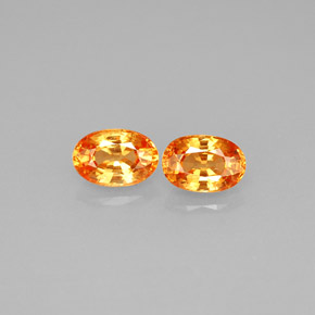 1.30 ct Orange Spessartite Garnet Gemstone, Spessartite Garnet Gem in Oval Facet Shape for Sale.