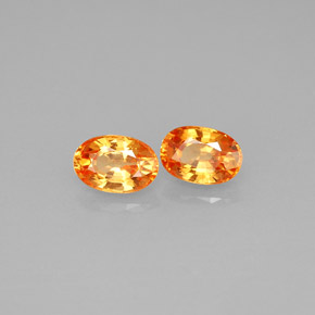 1.30 ct Orange Spessartite Garnet Stone, Natural Spessartite Garnet in Oval Facet Shape for Sale