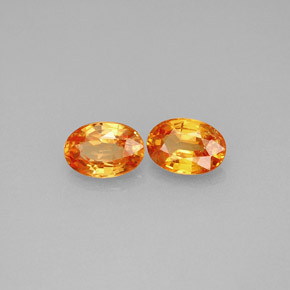 1.38 ct Orange Spessartite Garnet Stone, Natural Spessartite Garnet in Oval Facet Shape for Sale