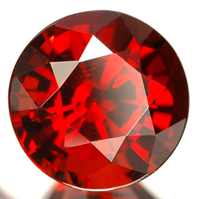 2.84 ct Red Spessartite Garnet Stone, Natural Spessartite Garnet in Round Facet Shape for Sale