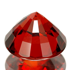 Spessartite Garnet Gemstone in 8 mm (calibrated) Size for Sale, Spessartite Garnet Stone in Deep Red Color