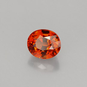1.36 ct Orange Spessartite Garnet Stone, Natural Spessartite Garnet in Oval Facet Shape for Sale