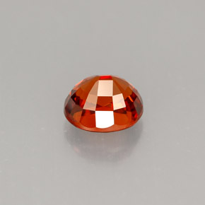 Spessartite Garnet Gemstone in 6.4 x 5.5 mm Size for Sale, Spessartite Garnet Stone in Mandarin Orange Color