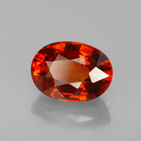 1.32 ct Orange Spessartite Garnet Stone, Natural Spessartite Garnet in Oval Facet Shape for Sale