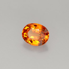 1.23 ct Orange Spessartite Garnet Stone, Natural Spessartite Garnet in Oval Facet Shape for Sale