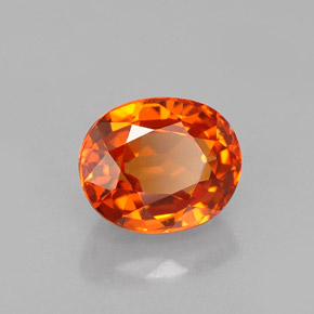 1.43 ct Orange Spessartite Garnet Stone, Natural Spessartite Garnet in Oval Facet Shape for Sale