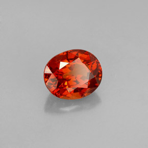 1.50 ct Orange Spessartite Garnet Stone, Natural Spessartite Garnet in Oval Facet Shape for Sale