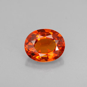 1.08 ct Orange Spessartite Garnet Gemstone, Spessartite Garnet Gem in Oval Facet Shape for Sale.