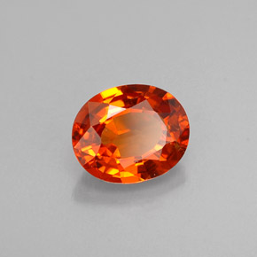 1.08 ct Orange Spessartite Garnet Stone, Natural Spessartite Garnet in Oval Facet Shape for Sale