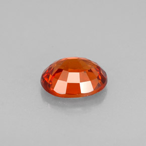 Spessartite Garnet Gemstone in 6.7 x 5.4 mm Size for Sale, Spessartite Garnet Stone in Mandarin Orange Color