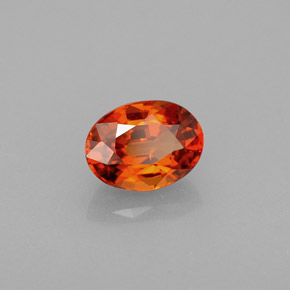 1.22 ct Orange Spessartite Garnet Stone, Natural Spessartite Garnet in Oval Facet Shape for Sale