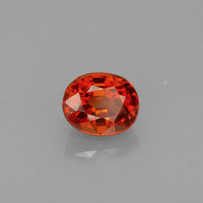 1.35 ct Orange Spessartite Garnet Stone, Natural Spessartite Garnet in Oval Facet Shape for Sale