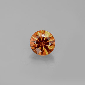 0.34 ct Orange Spessartite Garnet Gemstone, Spessartite Garnet Gem in Diamond-Cut Shape for Sale.