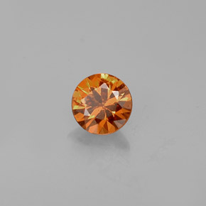 0.34 ct Orange Spessartite Garnet Stone, Natural Spessartite Garnet in Diamond-Cut Shape for Sale