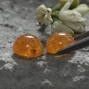 Spessartite Garnet Gemstones in 6.5 mm (calibrated) Size for Sale, Spessartite Garnet Stones in Orange Color