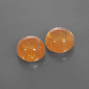 4.55 ct Orange Spessartite Garnet Stone, Natural Spessartite Garnet in Round Cabochon Shape for Sale