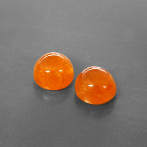 4.64 ct Orange Spessartite Garnet Stone, Natural Spessartite Garnet in Round Cabochon Shape for Sale
