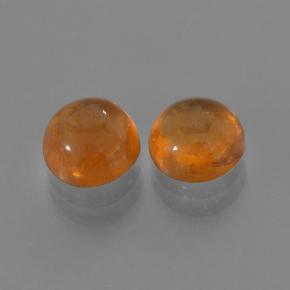 1.6ct Round Cabochon Mandarin Orange Spessartite Garnet for sale thumb image of 1.6ct Round Cabochon Mandarin Orange Spessartite Garnet (ID: 227618)