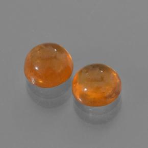 3.25 ctw Orange Spessartite Garnet Stones, Natural Spessartite Garnet in Round Cabochon Shape for Sale