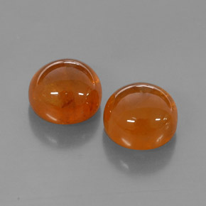 Spessartite Garnet Gemstone in 7 mm (calibrated) Size for Sale, Spessartite Garnet Stone in Mandarin Orange Color