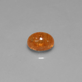 2.45 ct Orange Spessartite Garnet Gemstone, Spessartite Garnet Gem in Oval Cabochon Shape for Sale.