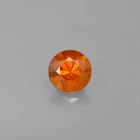 0.42 ct Orange Spessartite Garnet Gemstone, Spessartite Garnet Gem in Diamond-Cut Shape for Sale.