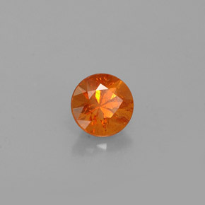 0.42 ct Orange Spessartite Garnet Stone, Natural Spessartite Garnet in Diamond-Cut Shape for Sale
