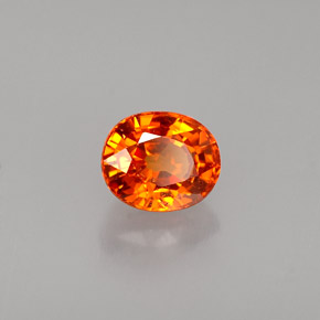 1.21 ct Orange Spessartite Garnet Stone, Natural Spessartite Garnet in Oval Facet Shape for Sale