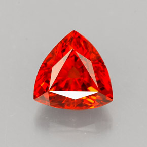 1.52 ct Orange Spessartite Garnet Gemstone, Spessartite Garnet Gem in Trillion Facet Shape for Sale.
