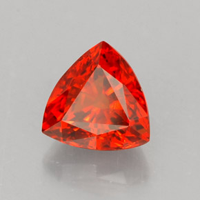 1.52 ct Orange Spessartite Garnet Stone, Natural Spessartite Garnet in Trillion Facet Shape for Sale