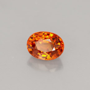 1.43 ct Orange Spessartite Garnet Stone, Natural Spessartite Garnet in Oval Facet Shape for Sale