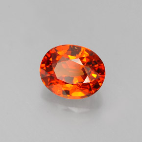 1.31 ct Orange Spessartite Garnet Stone, Natural Spessartite Garnet in Oval Facet Shape for Sale