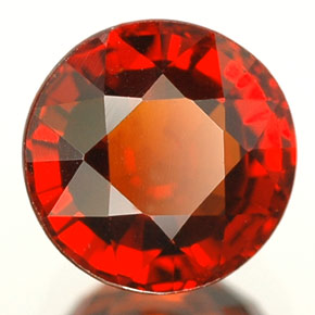 1.63 ct Orange Spessartite Garnet Stone, Natural Spessartite Garnet in Round Facet Shape for Sale