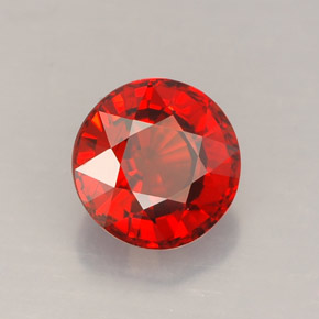 1.60 ct Orange Spessartite Garnet Stone, Natural Spessartite Garnet in Round Facet Shape for Sale