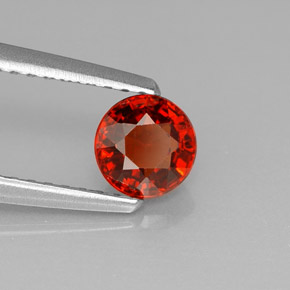 0.80 ct Orange Spessartite Garnet Stone, Natural Spessartite Garnet in Round Facet Shape for Sale