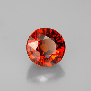 0.96 ct Orange Spessartite Garnet Stone, Natural Spessartite Garnet in Round Facet Shape for Sale