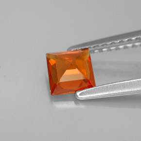 Spessartite Garnet Gemstone in 4.6 x 4.5 mm Size for Sale, Spessartite Garnet Stone in Mandarin Orange Color