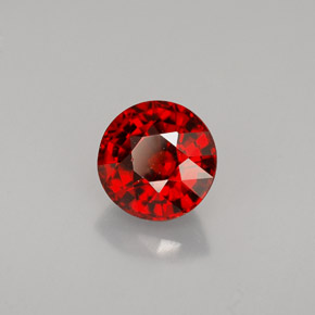 1.55 ct Orange Spessartite Garnet Stone, Natural Spessartite Garnet in Round Facet Shape for Sale