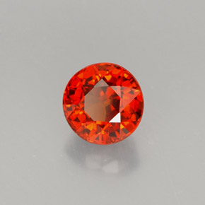 1.12 ct Orange Spessartite Garnet Stone, Natural Spessartite Garnet in Round Facet Shape for Sale