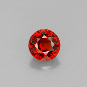 0.88 ct Orange Spessartite Garnet Gemstone, Spessartite Garnet Gem in Round Facet Shape for Sale.