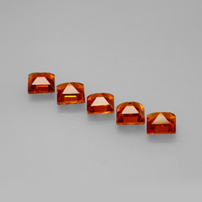 Spessartite Garnet Gemstone in 3.3 x 3.3 mm Size for Sale, Spessartite Garnet Stone in Mandarin Orange Color