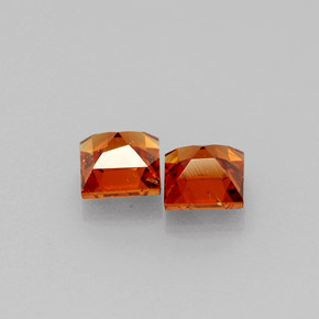 Spessartite Garnet Gemstone in 3.8 x 3.8 mm Size for Sale, Spessartite Garnet Stone in Red Orange Color