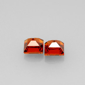 Spessartite Garnet Gemstone in 3.7 x 3.7 mm Size for Sale, Spessartite Garnet Stone in Red Orange Color
