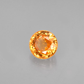 0.84 ct Orange Spessartite Garnet Stone, Natural Spessartite Garnet in Round Facet Shape for Sale