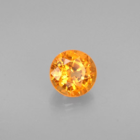 0.63 ct Orange Spessartite Garnet Stone, Natural Spessartite Garnet in Round Facet Shape for Sale
