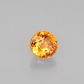 0.68 ct Orange Spessartite Garnet Stone, Natural Spessartite Garnet in Round Facet Shape for Sale