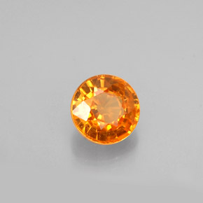 0.70 ct Orange Spessartite Garnet Stone, Natural Spessartite Garnet in Round Facet Shape for Sale