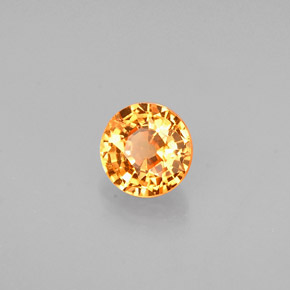 0.58 ct Orange Spessartite Garnet Stone, Natural Spessartite Garnet in Round Facet Shape for Sale