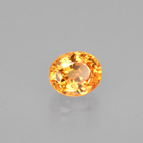 0.63 ct Orange Spessartite Garnet Stone, Natural Spessartite Garnet in Oval Facet Shape for Sale