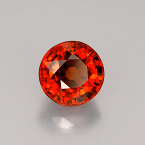 1.16 ct Orange Spessartite Garnet Stone, Natural Spessartite Garnet in Round Facet Shape for Sale